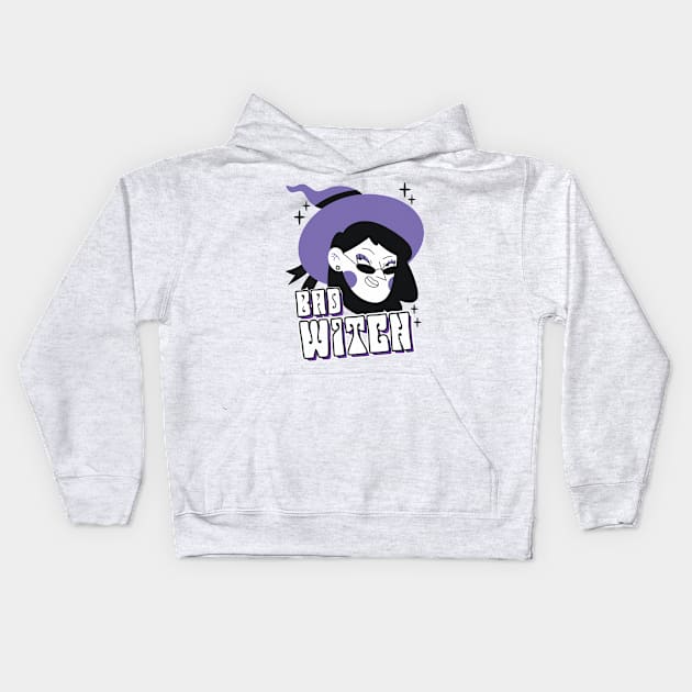 bad witch Kids Hoodie by ArtStopCreative